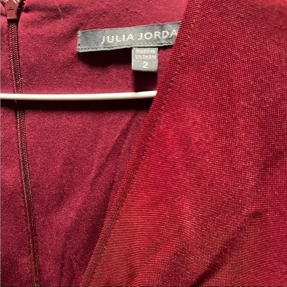 JULIA JORDAN Women Red Evening Faux Wrap Dress, New with Tags - Picture 4 of 6